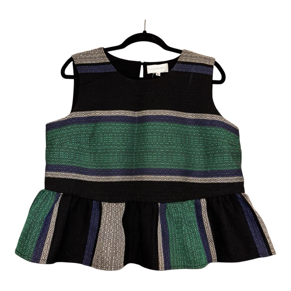Anthropologie Striped Peplum Blouse NWT